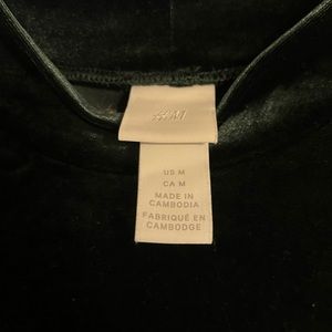 H&M Green Velvet Body Con Dress